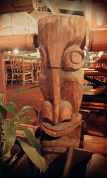 Tiki post on the upper level